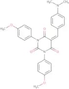 1,3-bis(4-methoxyphenyl)-5-((4-(dimethylamino)phenyl)methylene)-1,3-diazaperhydroine-2,4,6-trione