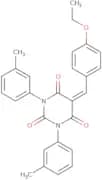1,3-bis(3-methylphenyl)-5-((4-ethoxyphenyl)methylene)-1,3-diazaperhydroine-2,4,6-trione