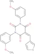 1,3-bis(3-methoxyphenyl)-5-(3-thienylmethylene)-1,3-diazaperhydroine-2,4,6-trione