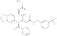(2-benzo[d]1,3-dioxolen-5-yl-3-(4-methoxyphenyl)-1-oxo(4-2,3,4-trihydroisoquinolyl))-N-((3-(triflu…