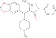 4-(benzo[d]1,3-dioxolen-5-yl(4-methylpiperazinyl)methyl)-3-methyl-1-phenyl-2-pyrazolin-5-one