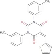 1,3-bis(3-methylphenyl)-5-(2-thienylmethylene)-1,3-diazaperhydroine-2,4,6-trione