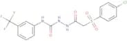 2-((4-chlorophenyl)sulfonyl)-N-(((3-(trifluoromethyl)phenyl)amino)carbonylamino)ethanamide