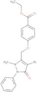 ethyl 4-((4-bromo-2-methyl-5-oxo-1-phenyl-3-pyrazolin-3-yl)methoxy)benzoate