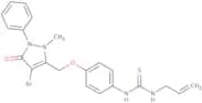 4-bromo-2-methyl-1-phenyl-3-((4-(((prop-2-enylamino)thioxomethyl)amino)phenoxy)methyl)-3-pyrazolin…