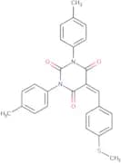 1,3-bis(4-methylphenyl)-5-((4-methylthiophenyl)methylene)-1,3-diazaperhydroine-2,4,6-trione