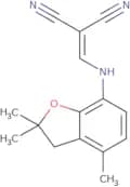 (((2,2,7-trimethyl-3-oxaindan-4-yl)amino)methylene)methane-1,1-dicarbonitrile