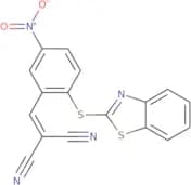 ((2-benzothiazol-2-ylthio-5-nitrophenyl)methylene)methane-1,1-dicarbonitrile