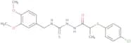 4-(3,4-dimethoxybenzyl)-1-(2-(4-chlorophenylthio)propionyl)thiosemicarbazide