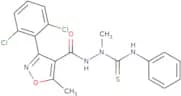 (3-(2,6-dichlorophenyl)-5-methylisoxazol-4-yl)-N-(methyl((phenylamino)thioxomethyl)amino)formamide