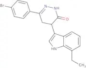3-(4-bromophenyl)-5-(7-ethylindol-3-yl)-1H,4H,5H-1,2-diazin-6-one
