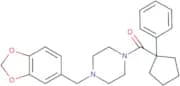 4-(benzo[3,4-d]1,3-dioxolan-5-ylmethyl)piperazinyl phenylcyclopentyl ketone