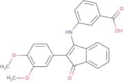 3-((2-(3,4-dimethoxyphenyl)-1-oxoinden-3-yl)amino)benzoic acid