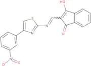 2-(((4-(3-nitrophenyl)-2,5-thiazolyl)amino)methylene)indane-1,3-dione