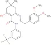 (6-((2-(3,4-dimethoxyphenyl)ethyl)amino)-4,4-dimethyl-2-oxocyclohex-1-enyl)-N-(3-(trifluoromethyl)…