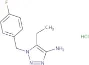 5-Ethyl-1-[(4-fluorophenyl)methyl]-1H-1,2,3-triazol-4-amine hydrochloride