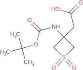 2-(3-((Tert-Butoxycarbonyl)amino)-1,1-dioxidothietan-3-yl)acetic acid