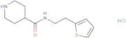 N-[2-(Thiophen-2-yl)ethyl]piperidine-4-carboxamide hydrochloride