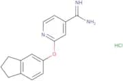 2-(2,3-Dihydro-1H-inden-5-yloxy)pyridine-4-carboximidamide hydrochloride