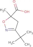 3-tert-Butyl-5-methyl-4,5-dihydro-1,2-oxazole-5-carboxylic acid