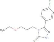 5-(4-Chlorophenyl)-4-(3-ethoxypropyl)-4H-1,2,4-triazole-3-thiol