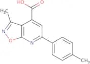 3-Methyl-6-(4-methylphenyl)-[1,2]oxazolo[5,4-b]pyridine-4-carboxylic acid