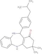 2,10-diaza-5,5-dimethyl-9-(4-(2-methylpropyl)phenyl)tricyclo[9.4.0.0<3,8>]pentadeca-1(11),3(8),12,…