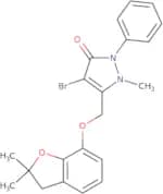 3-((2,2-dimethyl(3-oxaindan-4-yloxy))methyl)-4-bromo-2-methyl-1-phenyl-3-pyrazolin-5-one