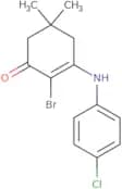 2-bromo-3-((4-chlorophenyl)amino)-5,5-dimethylcyclohex-2-en-1-one