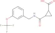 2-(N-((3-(trifluoromethoxy)phenyl)methyl)carbamoyl)cyclopropanecarboxylic acid
