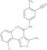 (3-(2,6-dichlorophenyl)-5-methylisoxazol-4-yl)-N-(3-nitrilo-4-methylphenyl)formamide