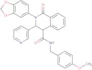(2-benzo[3,4-d]1,3-dioxolen-5-yl-1-oxo-3-(3-pyridyl)(4-2,3,4-trihydroisoquinolyl))-N-((4-methoxyph…