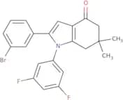 1-(3,5-difluorophenyl)-2-(3-bromophenyl)-6,6-dimethyl-5,6,7-trihydroindol-4-one