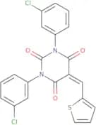 1,3-bis(3-chlorophenyl)-5-(2-thienylmethylene)-1,3-diazaperhydroine-2,4,6-trione