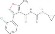 (3-(2-chlorophenyl)-5-methylisoxazol-4-yl)-N-((cyclopropylamino)thioxomethyl)formamide