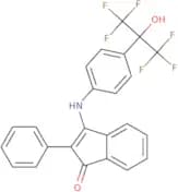 2-phenyl-3-((4-(2,2,2-trifluoro-1-hydroxy-1-(trifluoromethyl)ethyl)phenyl)amino)inden-1-one