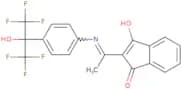 2-(((4-(2,2,2-trifluoro-1-hydroxy-1-(trifluoromethyl)ethyl)phenyl)amino)ethylidene)indane-1,3-dione