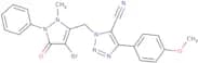 1-((4-bromo-2-methyl-5-oxo-1-phenyl(3-pyrazolin-3-yl))methyl)-4-(4-methoxyphenyl)-1,2,3-triazole-5…
