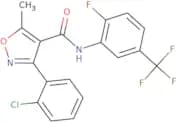 (3-(2-chlorophenyl)-5-methylisoxazol-4-yl)-N-(2-fluoro-5-(trifluoromethyl)phenyl)formamide