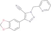 4-benzo[d]1,3-dioxolen-5-yl-1-(2-pyridylmethyl)-1,2,3-triazole-5-carbonitrile