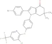 2-(4-bromophenyl)-1-(4-(3-chloro-5-(trifluoromethyl)(2-pyridylthio))phenyl)-6,6-dimethyl-5,6,7-tri…