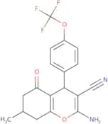 2-amino-7-methyl-5-oxo-4-(4-(trifluoromethoxy)phenyl)-4,6,7,8-tetrahydro2H-chromene-3-carbonitrile