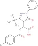 2-(3-(tert-butyl)-5-oxo-1-phenyl(2-pyrazolin-4-yl))-4-(4-bromophenyl)-4-oxobutanoic acid