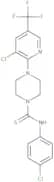 ((4-chlorophenyl)amino)(4-(3-chloro-5-(trifluoromethyl)(2-pyridyl))piperazinyl)methane-1-thione