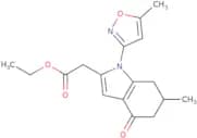 ethyl 2-(6-methyl-1-(5-methylisoxazol-3-yl)-4-oxo-5,6,7-trihydroindol-2-yl)acetate