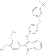 2-(3,4-dimethoxyphenyl)-3-((4-(3-(trifluoromethyl)phenoxy)phenyl)amino)inden-1-one