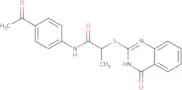 N-(4-acetylphenyl)-2-(4-oxo(3-hydroquinazolin-2-ylthio))propanamide