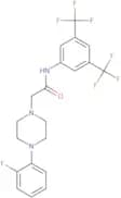 N-(3,5-bis(trifluoromethyl)phenyl)-2-(4-(2-fluorophenyl)piperazinyl)ethanamide