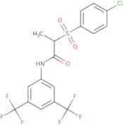 N-(3,5-bis(trifluoromethyl)phenyl)-2-((4-chlorophenyl)sulfonyl)propanamide
