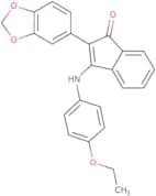 2-benzo[d]1,3-dioxolen-5-yl-3-((4-ethoxyphenyl)amino)inden-1-one